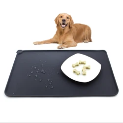 Estera impermeable de silicone bajo cuenco – Para perros y gatos