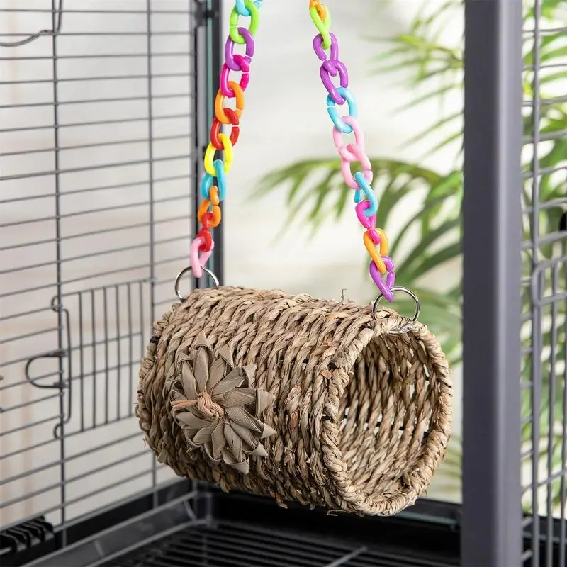 Budgies hamaca colgante para pájaros, tienda de campaña para colgar, nido transpirable, escondite, juguete para pájaros, columpio, nido para pájaros pequeños a medianos - imagen 3