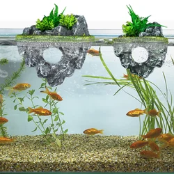 Isla flotante decorativa para acuario – Adorno piedra natural
