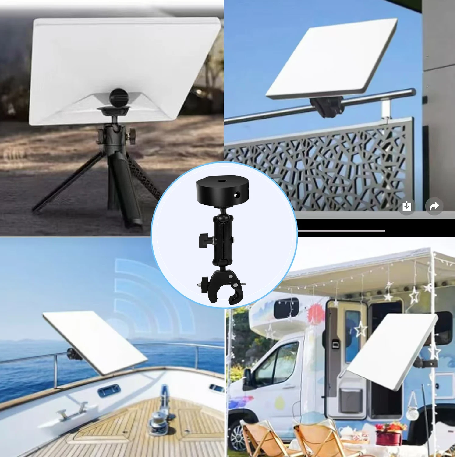 Starlink Mini: soporte antena satelital rotación resistente al viento