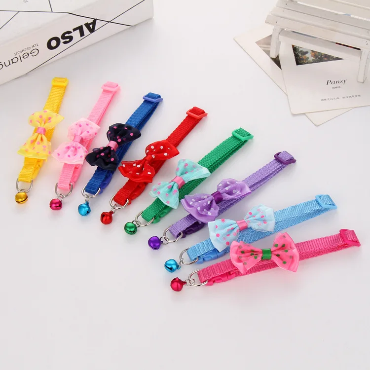 Collar ajustable para perros pequeños y gatos, Collar de campana para cachorros, suministros para mascotas, 50 unidades - imagen 3