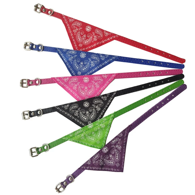 Collar Bandana ajustable para mascotas, toalla de Saliva de tela de punto de poliéster, pañuelo triangular para perros y gatos pequeños, medianos y grandes - imagen 5