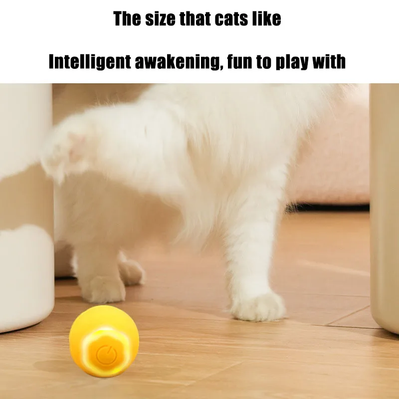 Bola interactiva inteligente para gato, juguete eléctrico recargable, Led colorido, duradero, enrollable automático para gatito y mascota, regalo mejorado - imagen 4