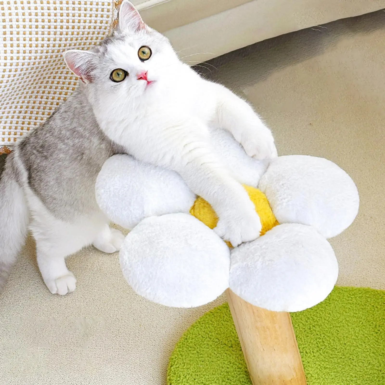 Sisal Cat Scratcher, Cat Climbing Post, Interactive Toy, Climbing Tree Cat Scratch Post for Interactive Resting