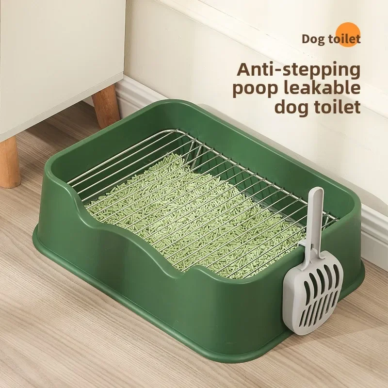 Inodoro grande para perros, orinal para mascotas, urinario, merda antipaso, inodoro especial de Pomerania para perros pequeños de acero inoxidable - imagen 2