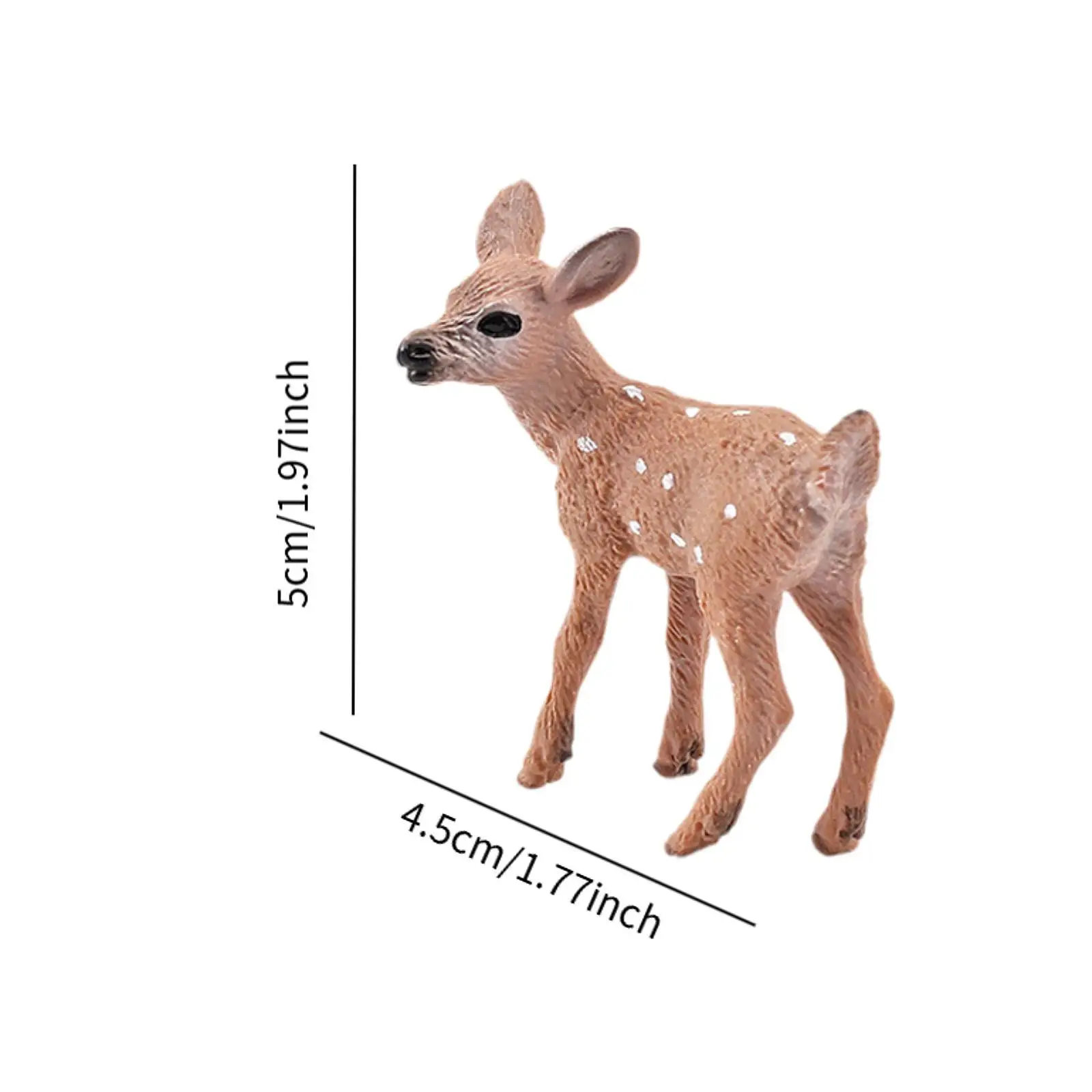Deer Figurine Souvenir Collection Decorative Ornament Cute Sculpture Small Animal Statue for Indoor Office Desktop Bedroom Decor