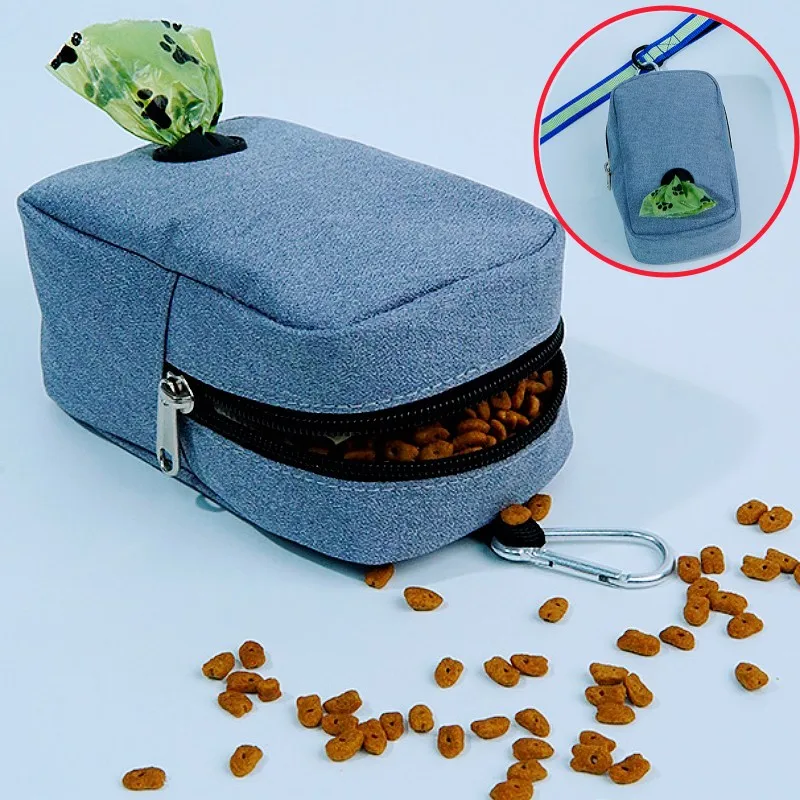 Dispensador de bolsas para excrementos de perros, soporte para bolsas de excrementos de perros manos libres, bolsas de almacenamiento portátiles para entrenamiento de perros, soporte para bolsas de mierda para caminar