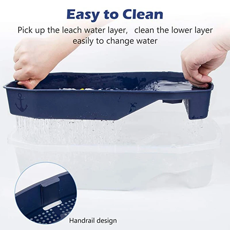 Tanque de acuario para tortugas, diseño de capa de filtro ecológico para reptiles, evita Escape, terrario brasileño - imagen 3