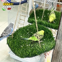 Hamaca de césped artificial para pájaros, ardillas y hámsteres