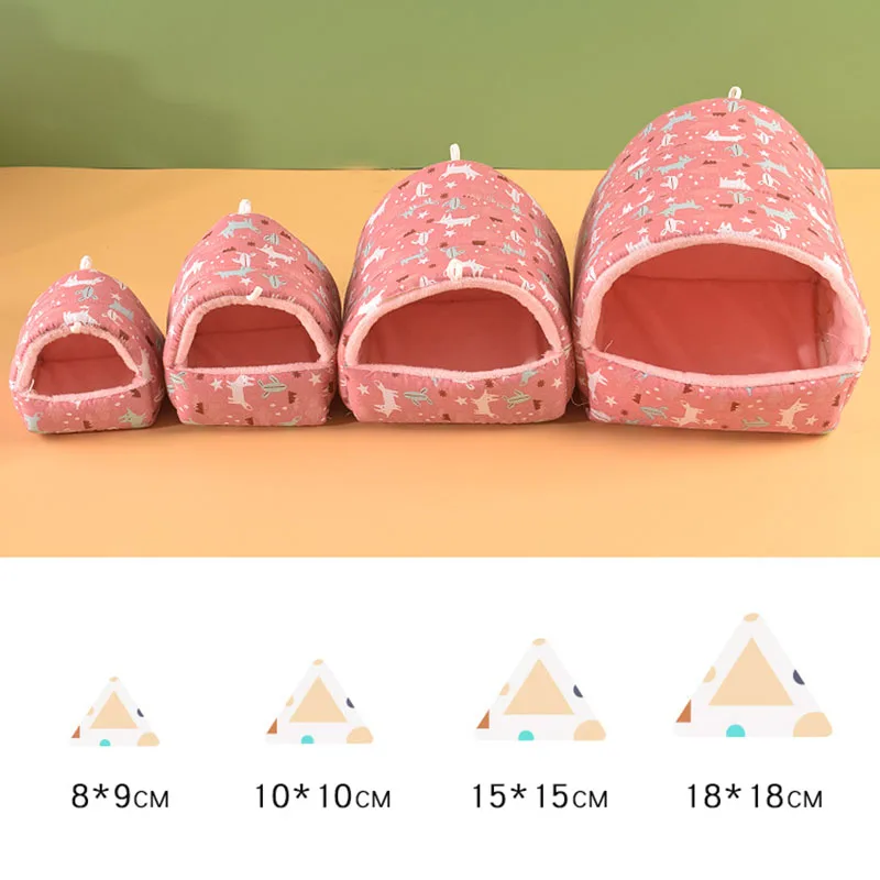 Casa bonita, conejillo de indias, hurones, Animal PEQUEÑO, hamaca, hurón, jaula, accesorios, camas, estera cálida de Chinchilla para invierno, casa para hámster - imagen 3