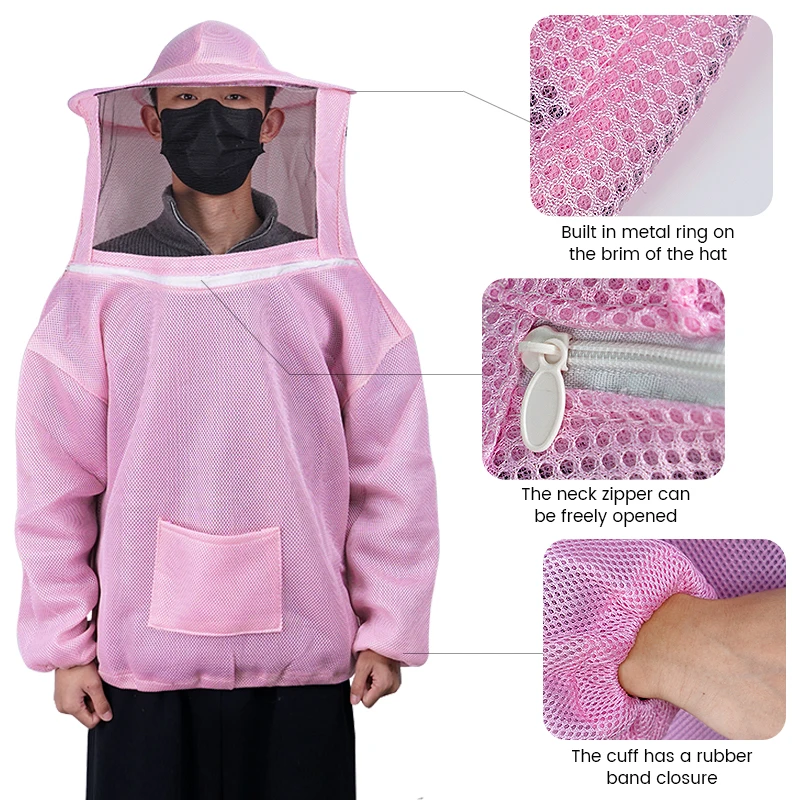 Traje protector de apicultura de cuerpo completo, ropa de apicultor antiabejas con sombrero, traje de apicultura plegable, chaqueta, velo, herramientas de apicultor - imagen 5
