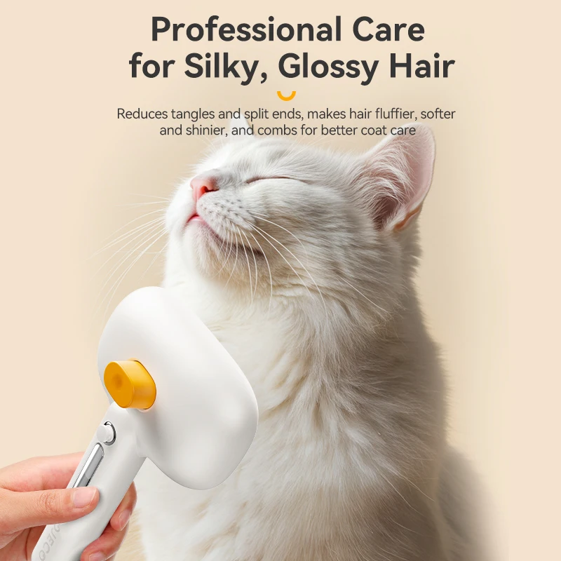 ROJECO-peine de vapor para mascotas, cepillos de pulverización eléctricos para perros y gatos, peines de depilación, herramienta de cuidado de pelo para mascotas, cepillo de niebla de agua - imagen 4