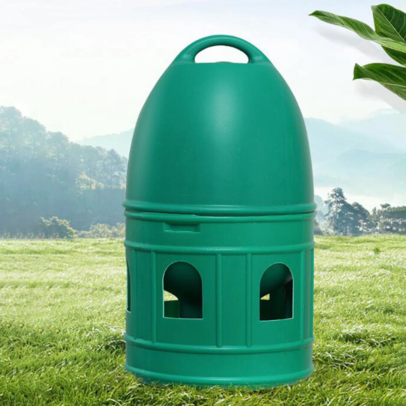 Bebedero de agua para pájaros de 3L/5L, dispensador de agua para loros, periquitos, palomas, patos, patos, comedero automático con mango colgante, olla para pájaros - imagen 5