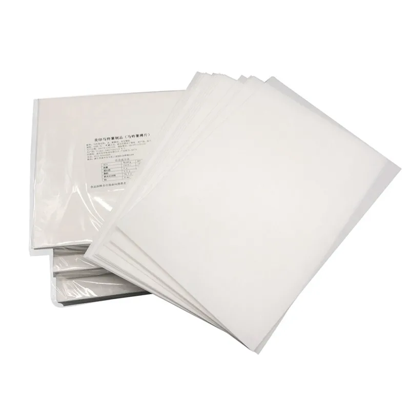 Papel de transferencia de hoja de oblea A4, 100 Uds., 0,3mm, para herramientas de decoración de pasteles, flor - imagen 5
