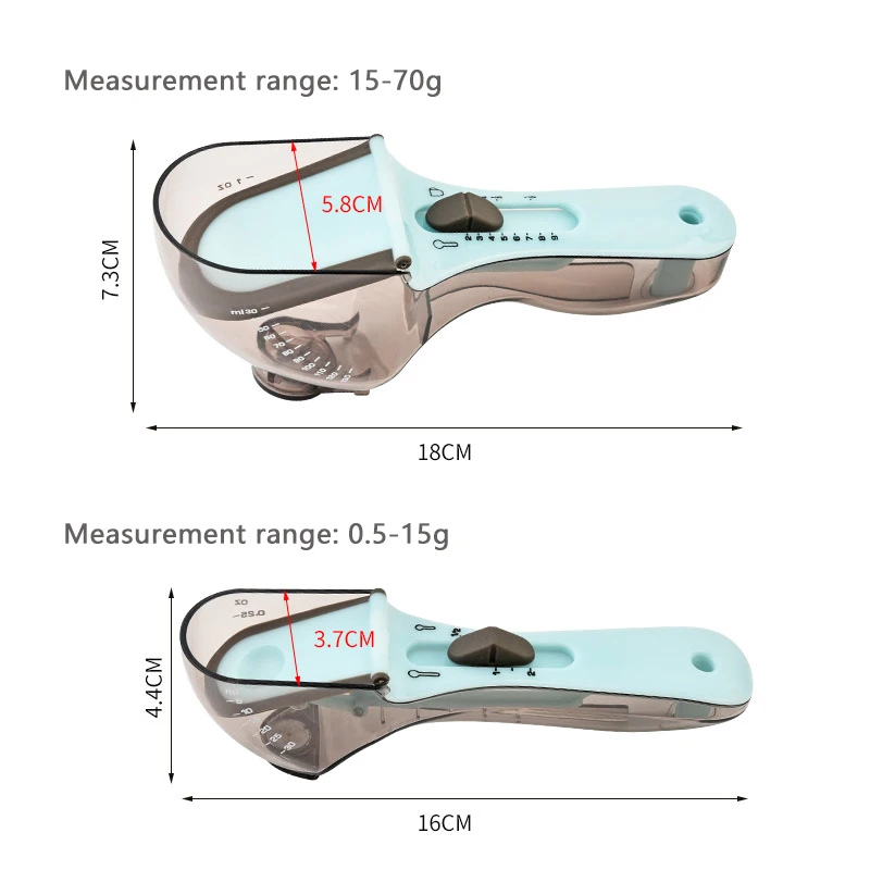 Cuchara medidora de comida para mascotas, taza medidora de comida ajustable para perros y gatos, cuchara medidora transparente para mascotas con escala, accesorios para perros - imagen 2