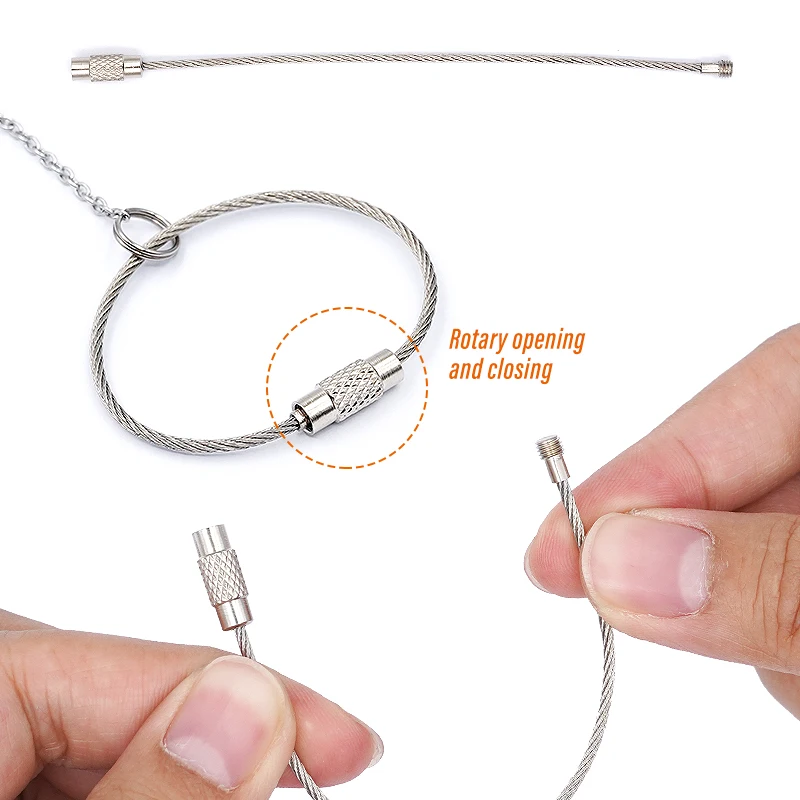 50cm Stainless Steel Bird Foot Chain Parrot Anti-Flying Bird Foot Ring Stand Chain Anti Bite Wire Rope Outdoor Flying Training - imagen 4