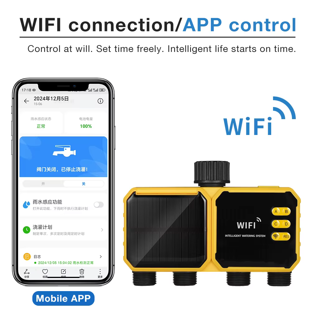 Sistema de riego automático WiFi solar para jardín y flores - imagen 2