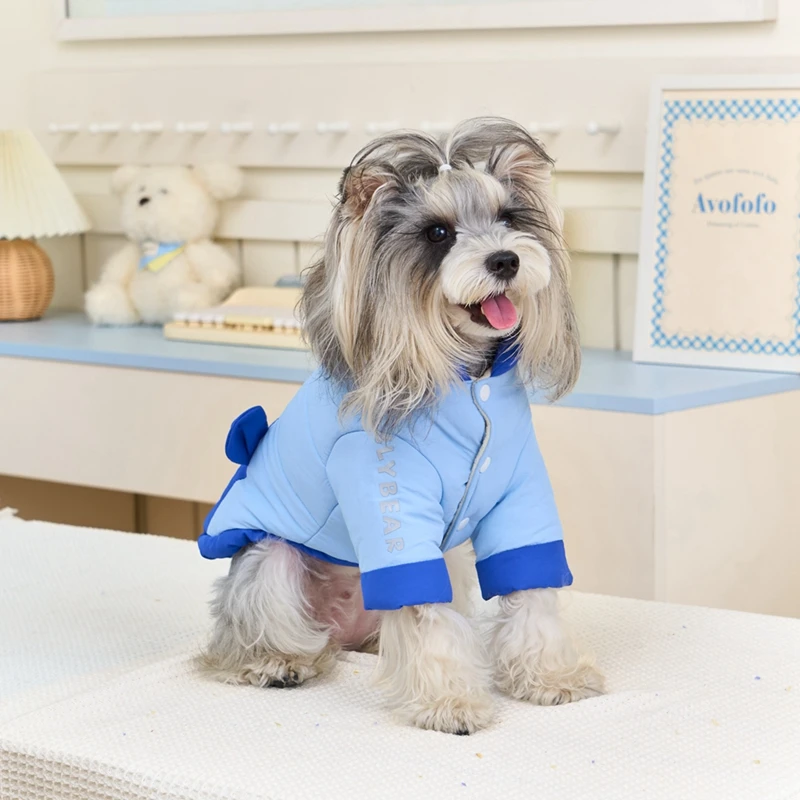 Ropa de invierno para perros, chaqueta cálida a prueba de frío para exteriores, ropa para cachorros de Bulldog Francés Chihuahua, abrigo para perros a prueba de viento - imagen 4