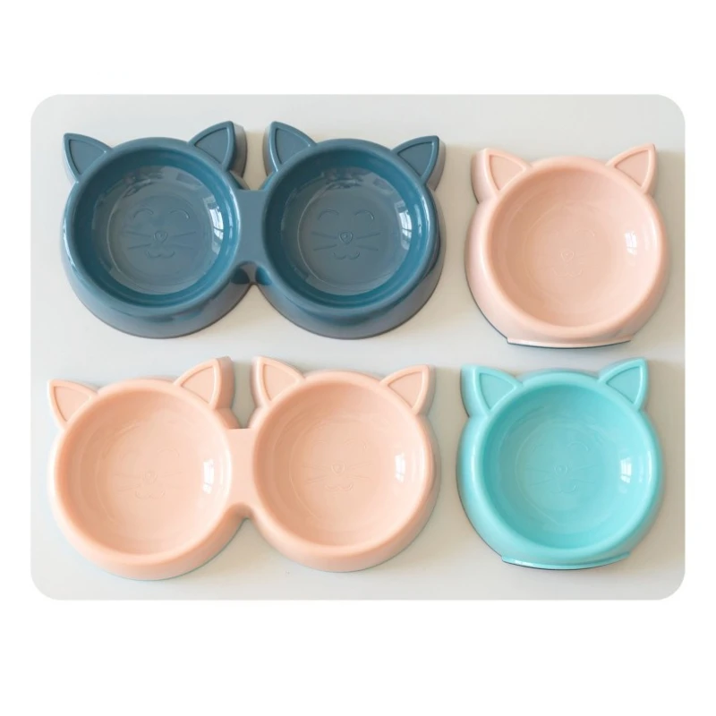 Cuencos para mascotas de color caramelo, plato de comida antideslizante para gatos/perros, cuencos de alimentación con diseño de animales lindos para mascotas pequeñas y medianas - imagen 4