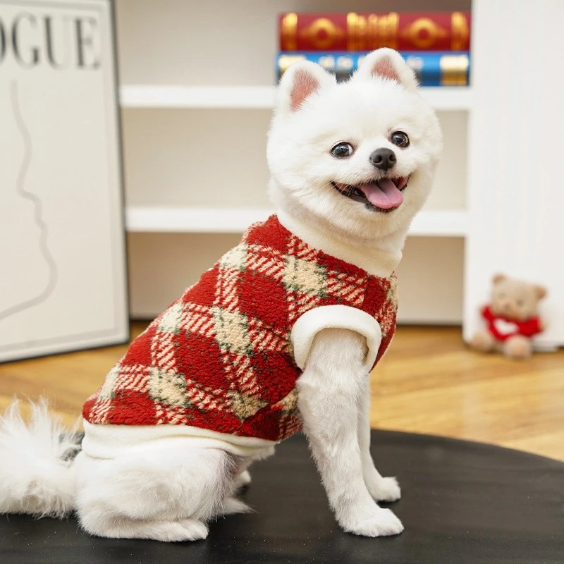 Sudadera terciopelo suave invierno para Bulldog Francés y gatos - imagen 4