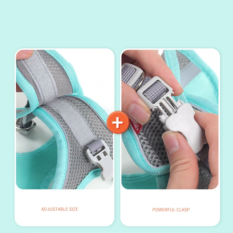 Arnés reflectante de malla transpirable para perro y gato, ropa ajustable para caminar al aire libre - imagen 4
