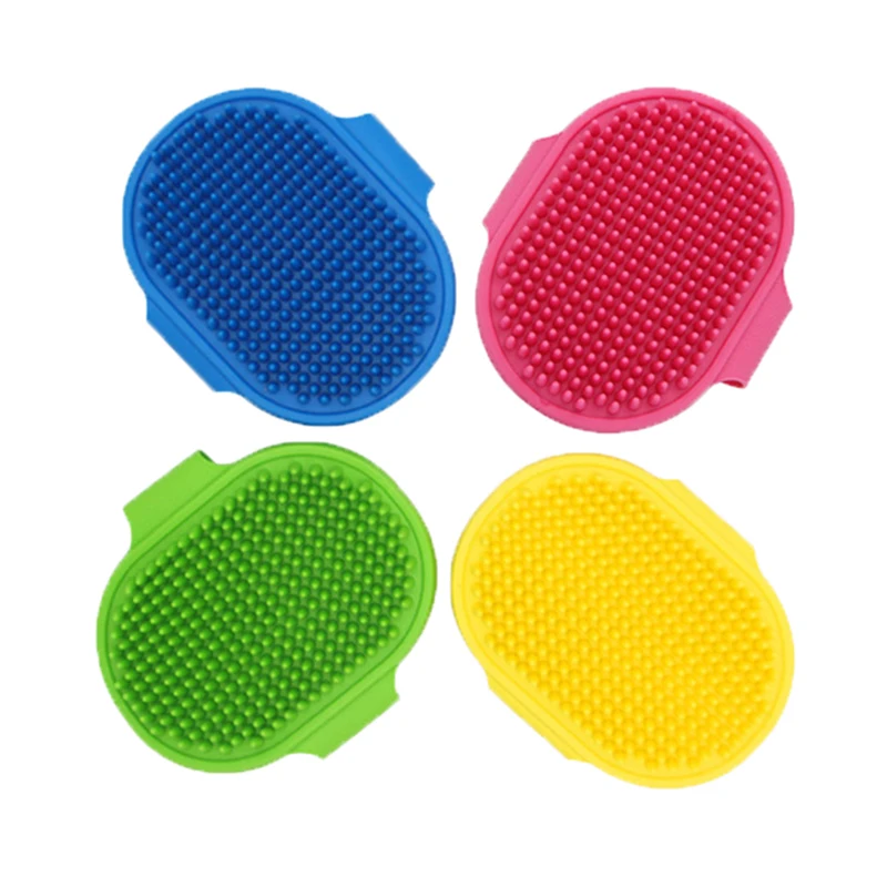 Cepillo de goma suave para perros, cepillo de baño para gatos, guante de goma, cepillo de masaje para el cuidado de la piel del pelo, suministros de baño para perros y gatos - imagen 2