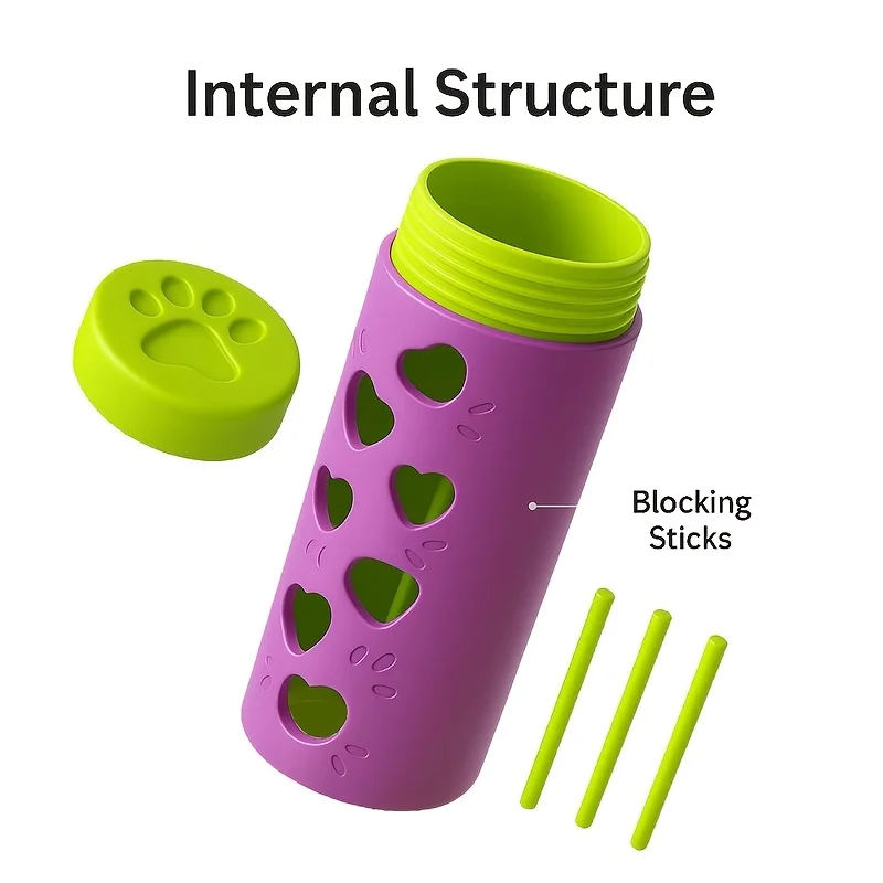 Comedero lento interactivo para perros resistente mordidas diseño pata - imagen 4