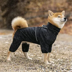 Chubasquero impermeable reflectante para perro grande Labrador Golden Retriever