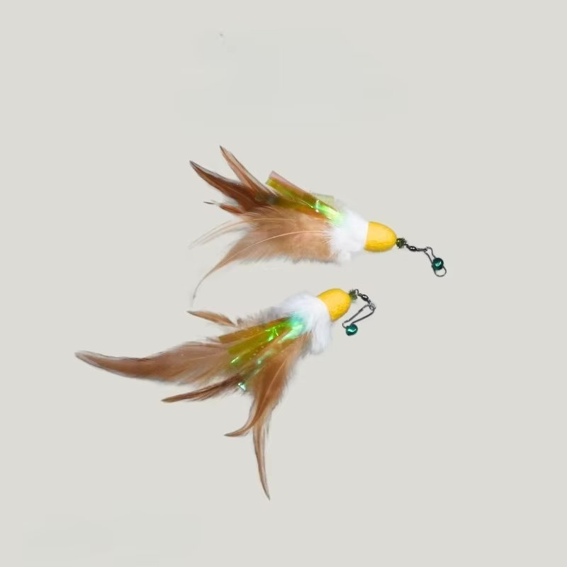 Plumas y bola de seda de repuesto para varita de gatos - imagen 2