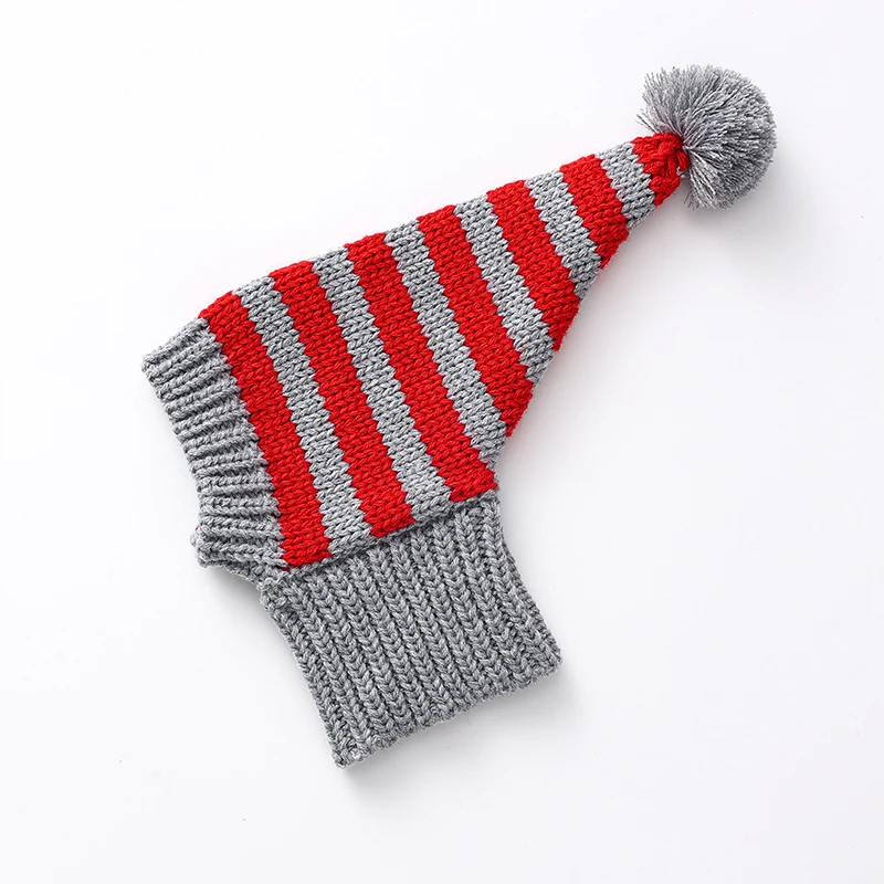 Gorro cálido para perro con bola de rayas, galgo italiano, lana Whipple, invierno - imagen 4