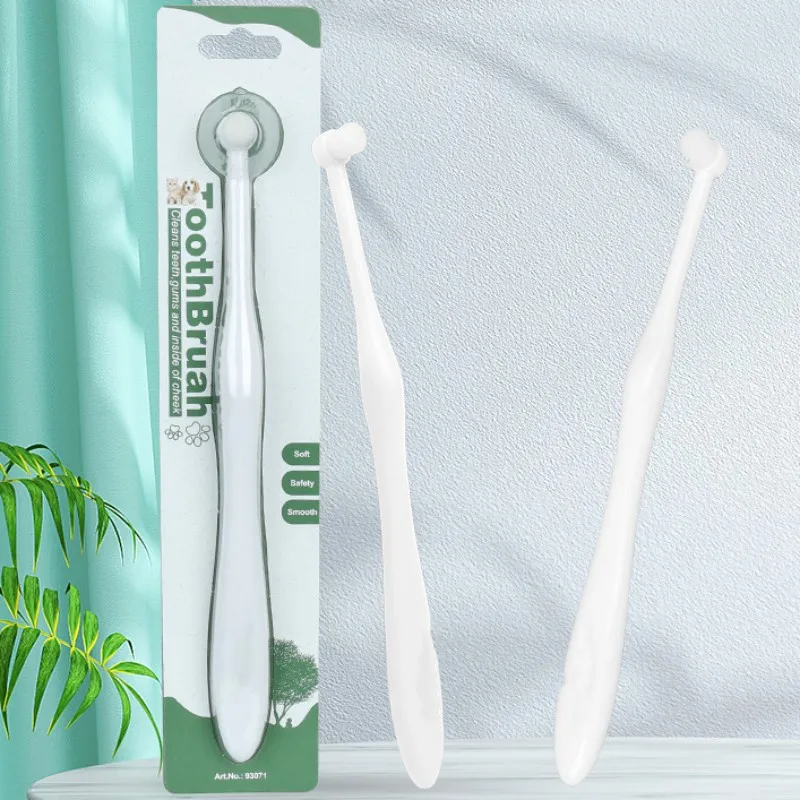 Cepillo de dientes para mascotas, Mini cepillo de cabeza para limpieza de dientes de perro, pelo cómodo, productos para el cuidado bucal - imagen 3