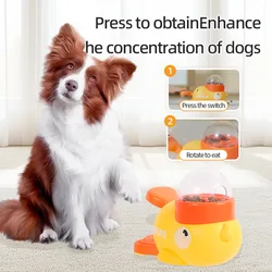 Dispensador interactivo para gatos y perros con forma de pato