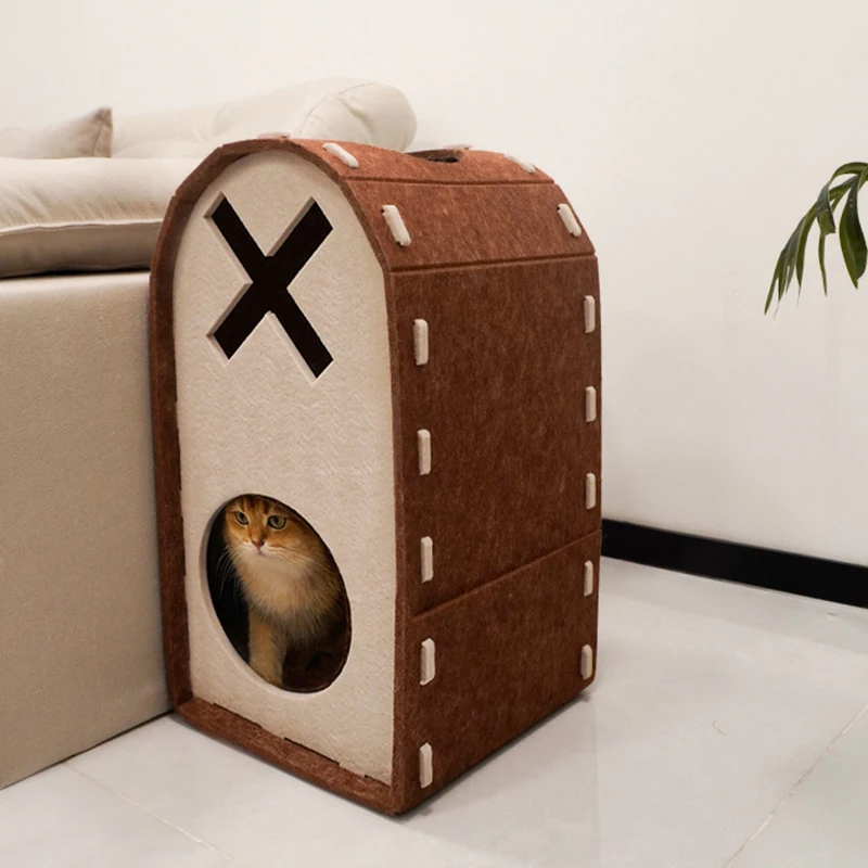 Manta para gatos de interior, casa grande para gatos 2 en 1, cama cerrada con túnel plegable, cueva de cama resistente a los arañazos para grandes - imagen 2