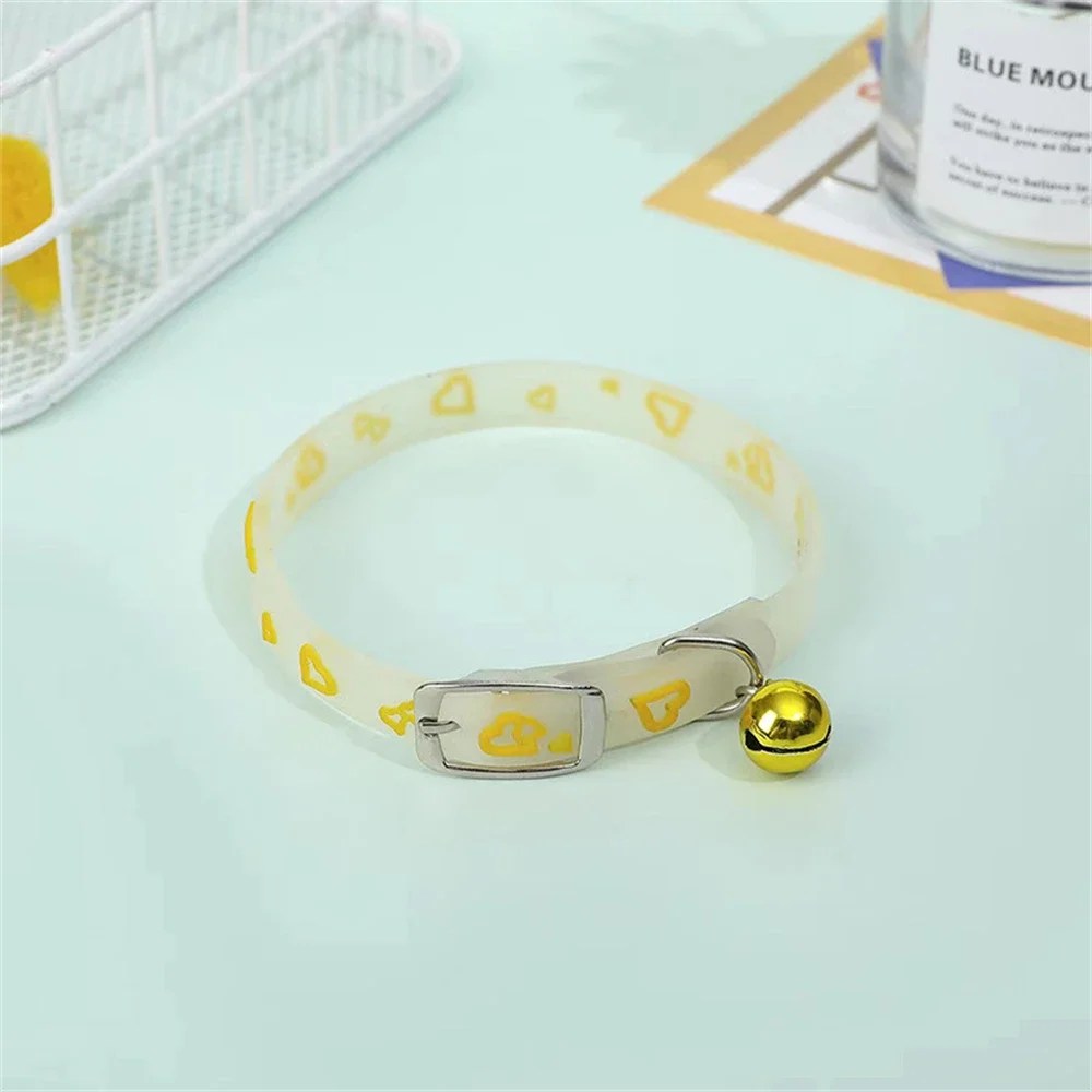 is para gatos, Collar fluorescente de silicona para perros, anti-perda, para gatitos, cachorros, campana, anillo para el cuello, suministros para mascotas - imagen 3