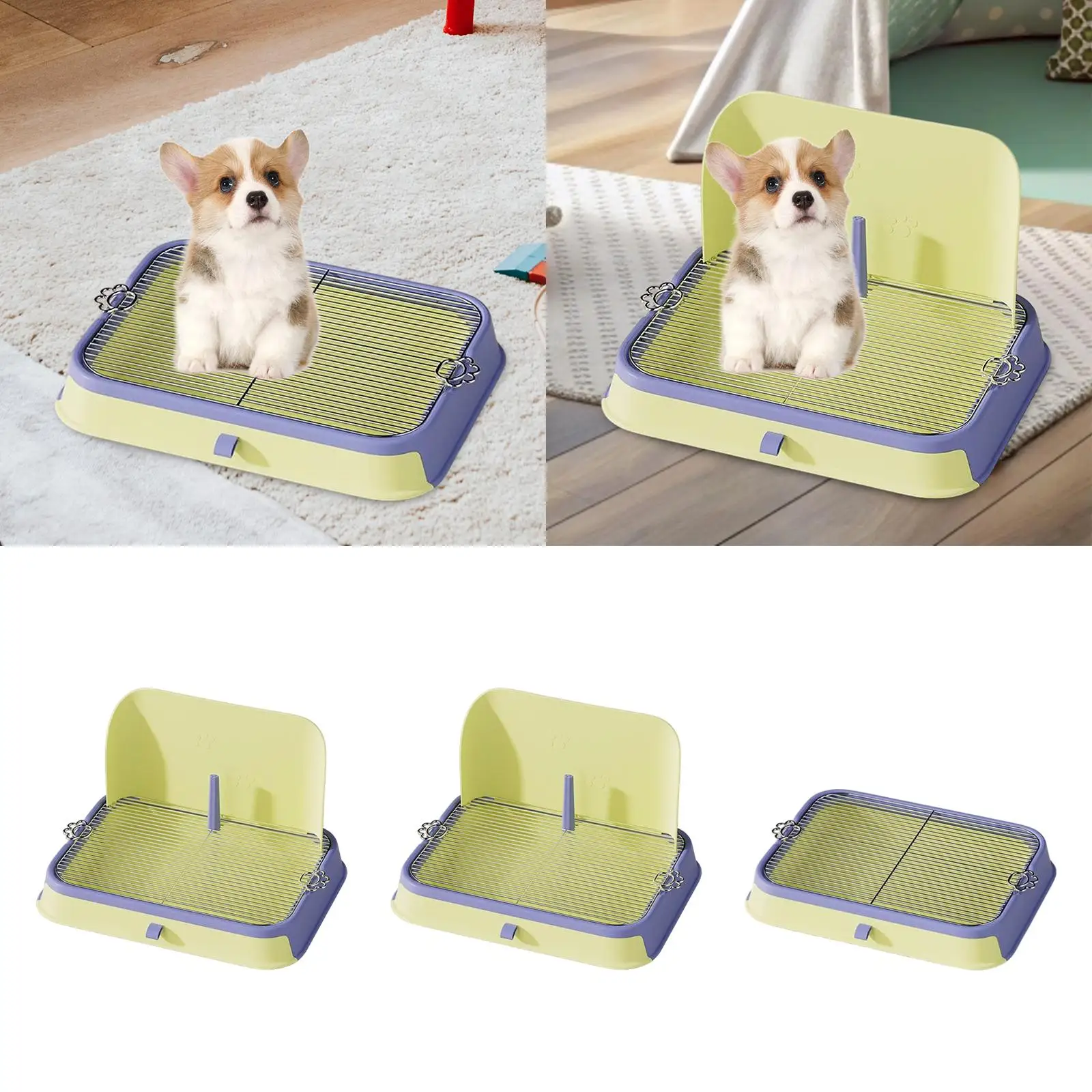 Dog Toilet Pee Pad Holder Detachable Dog Training Pad Stainless Steel Mesh Frame for Small Animals Puppy Bunny Hamster