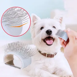 Peine para perros, peine para dedos para perros, Mini cepillo para ojos de mascotas, limpieza del vello facial, removedor de pelo para mascotas, peines portátiles para dedos, cepillo de aseo para perros