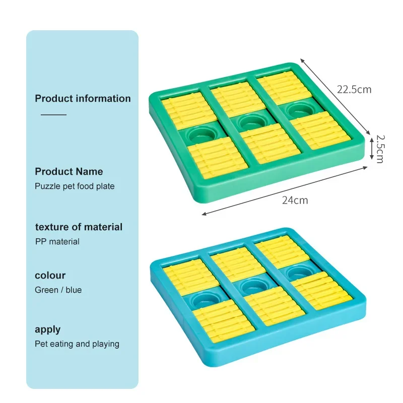Plato educativo de comida para mascotas, rompecabezas de CI para mascotas, cuenco interactivo para aperitivos, interesante, dispensación lenta, juguetes de alimentación para perros, 1 piezas - imagen 2