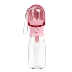 Botella de agua para perros con taza portátil