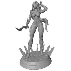 Miniatura samurái sexy impresa en 3D – Kit hecho a mano para rol
