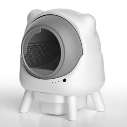 Caja de arena automática grande para gatos con Wi-Fi anti-salpicaduras