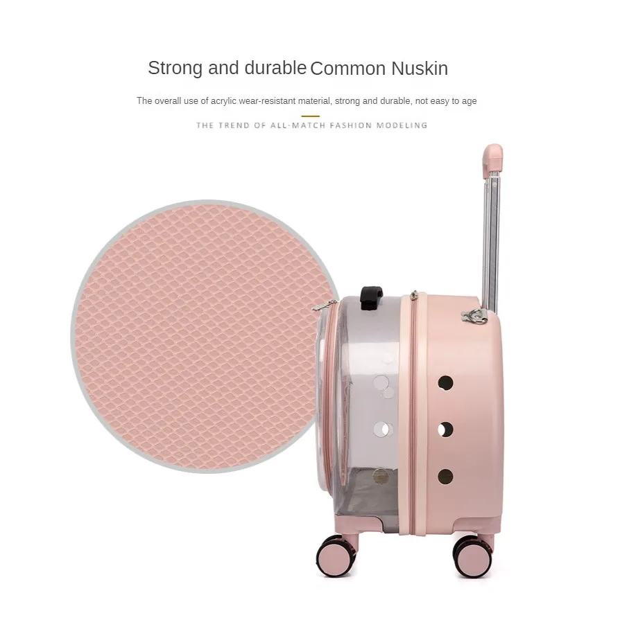 Caja de varilla de tracción para mascotas, bolsa de aire transparente para gato, bolsa de transporte para perros, bolsa de burbujas portátil para mascotas, portador de mochila para mascotas - imagen 3