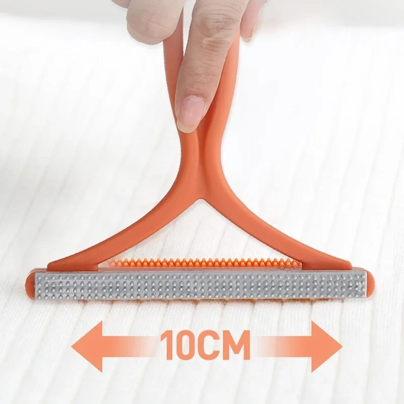 1 unidad de removedor de pelusas de silicona de doble cara para mascotas, herramienta de limpieza, afeitadora, limpiador de suéter, afeitadora de tela, raspador, ropa, alfombra - imagen 4