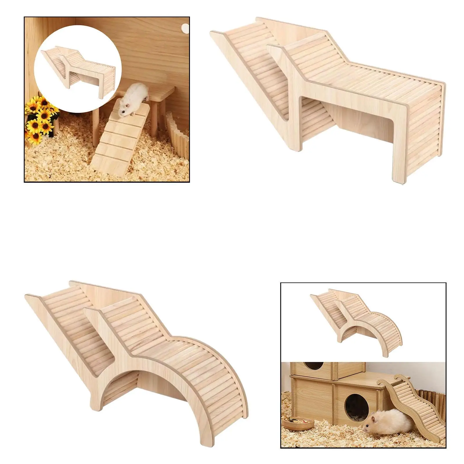 Wooden Hamster House,Hamster Hideout,Small Pet Castle Home,Wood Small Animal Hideout Hut Play Toy for Gerbils Chinchilla Rat