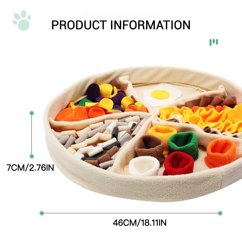 Estera interactiva para perros pequeños y medianos, forro polar suave y duradero con juguete chirriante, alimentación lenta, antiansiedad, lavado a máquina - imagen 3