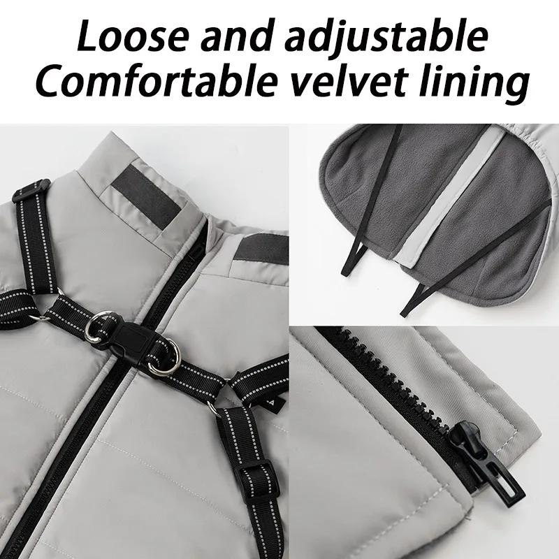 Abrigo impermeable para perros grandes Labrador Golden invierno cálido - imagen 5