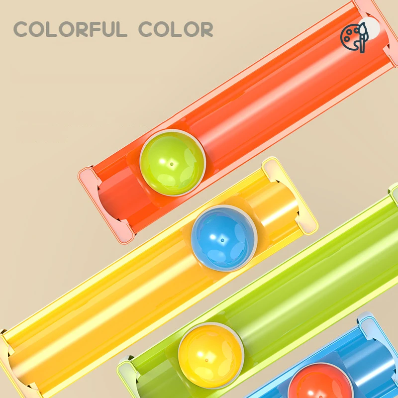 Pista de bolas apilable para gatos con tobogán y bola rodante - imagen 3