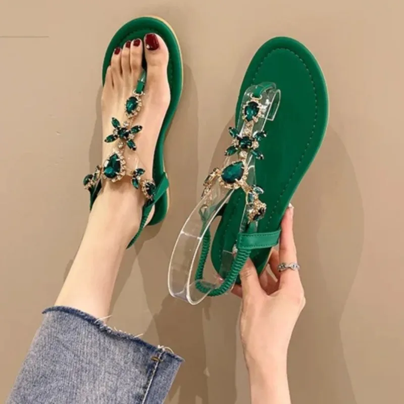 Sandalias de verano con pedrería para mujer – Casuales y lujo - imagen 2