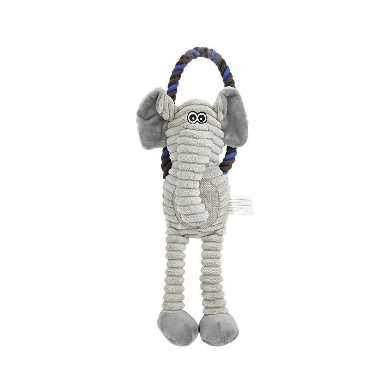 Juguete interactivo de peluche para mascotas, mono, León, elefante, cuerda de algodón de nailon, anillo de tracción, resistente a mordeduras, suministros de juguetes para mascotas - imagen 4
