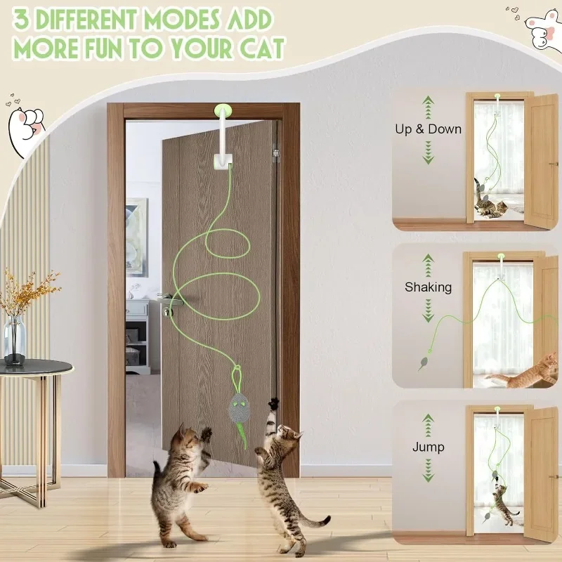 Juguete para gatos recargable USB con elevacion - Colgante para puerta - imagen 5