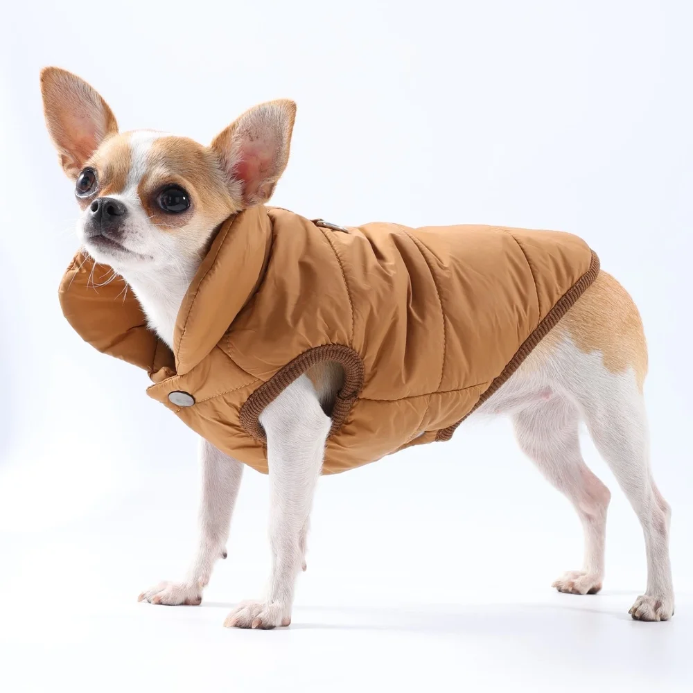 Ropa cálida de invierno para perros, disfraz bonito para mascotas, trajes suaves para cachorros, abrigo para mascotas al aire libre a prueba de viento, chaqueta para Chihuahua - imagen 5